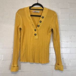 FP Beach Marigold Yellow Henley M 🏖 ☀️ 🌴